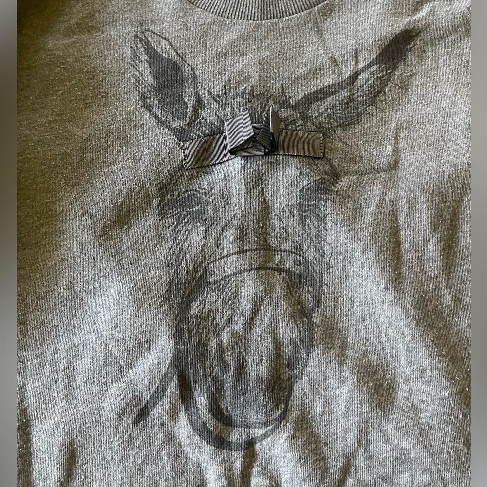 Mulberry grey donkey ribbon bow sweatshirt top